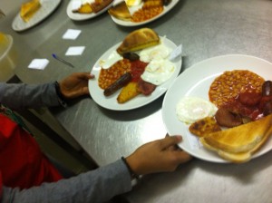 Get Involved serving breakfast